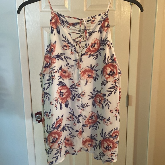 Cold Shoulder Floral Blouse - Picture 7 of 8